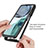 Silicone Transparent Frame Case Cover 360 Degrees for Motorola Moto G62 5G