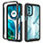 Silicone Transparent Frame Case Cover 360 Degrees for Motorola Moto G71s 5G Black