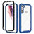 Silicone Transparent Frame Case Cover 360 Degrees for Motorola Moto One Fusion Plus