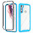 Silicone Transparent Frame Case Cover 360 Degrees for Motorola Moto One Fusion Plus