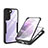 Silicone Transparent Frame Case Cover 360 Degrees for Samsung Galaxy S21 5G Black