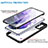 Silicone Transparent Frame Case Cover 360 Degrees for Samsung Galaxy S21 FE 5G