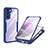 Silicone Transparent Frame Case Cover 360 Degrees for Samsung Galaxy S21 FE 5G Blue