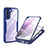 Silicone Transparent Frame Case Cover 360 Degrees for Samsung Galaxy S22 5G Blue