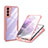 Silicone Transparent Frame Case Cover 360 Degrees for Samsung Galaxy S22 5G Pink