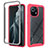 Silicone Transparent Frame Case Cover 360 Degrees for Xiaomi Mi 11 Lite 5G Hot Pink