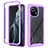 Silicone Transparent Frame Case Cover 360 Degrees for Xiaomi Mi 11 Lite 5G Purple