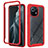 Silicone Transparent Frame Case Cover 360 Degrees for Xiaomi Mi 11 Lite 5G Red