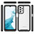 Silicone Transparent Frame Case Cover 360 Degrees JX1 for Samsung Galaxy A23 5G Black