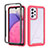 Silicone Transparent Frame Case Cover 360 Degrees JX1 for Samsung Galaxy A33 5G Hot Pink