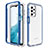 Silicone Transparent Frame Case Cover 360 Degrees JX2 for Samsung Galaxy A23 5G Blue