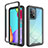 Silicone Transparent Frame Case Cover 360 Degrees JX2 for Samsung Galaxy A52s 5G Black