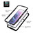 Silicone Transparent Frame Case Cover 360 Degrees M01 for Samsung Galaxy S21 Plus 5G