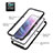 Silicone Transparent Frame Case Cover 360 Degrees M01 for Samsung Galaxy S23 Plus 5G