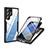 Silicone Transparent Frame Case Cover 360 Degrees M01 for Samsung Galaxy S23 Ultra 5G