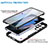 Silicone Transparent Frame Case Cover 360 Degrees M01 for Samsung Galaxy S23 Ultra 5G