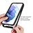 Silicone Transparent Frame Case Cover 360 Degrees M02 for Samsung Galaxy S21 Plus 5G