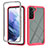Silicone Transparent Frame Case Cover 360 Degrees M02 for Samsung Galaxy S21 Plus 5G Hot Pink