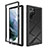 Silicone Transparent Frame Case Cover 360 Degrees M02 for Samsung Galaxy S22 Ultra 5G Black