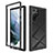 Silicone Transparent Frame Case Cover 360 Degrees M02 for Samsung Galaxy S23 Ultra 5G Black