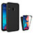 Silicone Transparent Frame Case Cover 360 Degrees MJ1 for Samsung Galaxy A30 Black