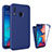 Silicone Transparent Frame Case Cover 360 Degrees MJ1 for Samsung Galaxy A30 Blue