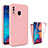 Silicone Transparent Frame Case Cover 360 Degrees MJ1 for Samsung Galaxy A30 Rose Gold
