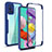 Silicone Transparent Frame Case Cover 360 Degrees MJ1 for Samsung Galaxy M40S Blue