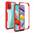 Silicone Transparent Frame Case Cover 360 Degrees MJ1 for Samsung Galaxy M40S Red