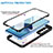 Silicone Transparent Frame Case Cover 360 Degrees MJ1 for Vivo Y20s