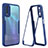 Silicone Transparent Frame Case Cover 360 Degrees MJ1 for Vivo Y20s