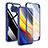 Silicone Transparent Frame Case Cover 360 Degrees MJ1 for Xiaomi Poco X3 Blue
