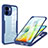 Silicone Transparent Frame Case Cover 360 Degrees MJ1 for Xiaomi Redmi A1 Blue