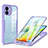 Silicone Transparent Frame Case Cover 360 Degrees MJ1 for Xiaomi Redmi A1 Purple
