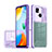 Silicone Transparent Frame Case Cover 360 Degrees QW1 for Xiaomi Redmi 10C 4G Purple