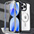 Silicone Transparent Frame Case Cover 360 Degrees with Mag-Safe Magnetic AC1 for Apple iPhone 14 Pro