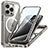 Silicone Transparent Frame Case Cover 360 Degrees with Mag-Safe Magnetic T01 for Apple iPhone 14 Pro Gray