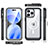 Silicone Transparent Frame Case Cover 360 Degrees with Mag-Safe Magnetic T01 for Apple iPhone 14 Pro Max