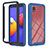 Silicone Transparent Frame Case Cover 360 Degrees YB1 for Samsung Galaxy M01 Core Blue