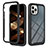 Silicone Transparent Frame Case Cover 360 Degrees YB2 for Apple iPhone 13 Pro Max Black