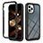 Silicone Transparent Frame Case Cover 360 Degrees YB2 for Apple iPhone 14 Pro Black
