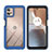 Silicone Transparent Frame Case Cover 360 Degrees YB2 for Motorola Moto G32