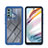 Silicone Transparent Frame Case Cover 360 Degrees YB2 for Motorola Moto G60