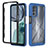 Silicone Transparent Frame Case Cover 360 Degrees YB2 for Motorola Moto G62 5G