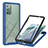 Silicone Transparent Frame Case Cover 360 Degrees YB2 for Samsung Galaxy Note 20 5G Blue