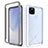 Silicone Transparent Frame Case Cover 360 Degrees ZJ1 for Google Pixel 5 XL 5G