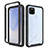 Silicone Transparent Frame Case Cover 360 Degrees ZJ1 for Google Pixel 5 XL 5G Black