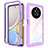 Silicone Transparent Frame Case Cover 360 Degrees ZJ1 for Huawei Honor Magic4 Lite 4G Clove Purple