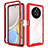 Silicone Transparent Frame Case Cover 360 Degrees ZJ1 for Huawei Honor Magic4 Lite 4G Red