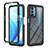 Silicone Transparent Frame Case Cover 360 Degrees ZJ1 for OnePlus Nord N200 5G Black